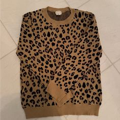 Practically Brand New, Worn 2-3x At Most Crewcuts Size M(8-9) Print Sweater, Printed Sweater, Cheetah Print, Colorful Sweaters, Kids Shirts, Sweater Top, Shirts Tops, Brand New, Color