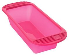 a pink plastic container with a lid