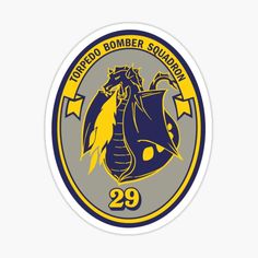 the badge for squadron squadron 29 sticker