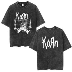 Celebrate the 20th anniversary of "Follow the Leader" with this official Korn tee. Featuring bold, distressed text on both the front and back, this shirt commemorates the iconic album and tour dates. Designed for fans who appreciate both comfort and a vintage look, it’s perfect for showing your love for Korn at concerts or casual outings.It's important to note that the sizes run small. Therefore, one should consider choosing a size up when selecting. Size guide Shoulder (cm) Chest (cm) Sleeve (c Rock Band T Shirts, Gothic Rock Bands, Men Fashion Vintage, Follow The Leader, Band T Shirts, Gothic Rock, T Shirts Men, Tour Dates, Coffee Gifts