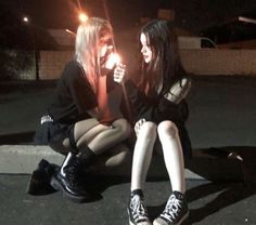 Laney Keating and Blythe McKinley, Black Iris European Grunge Fashion, Alt Photos, Board Mood, After Earth, Dynamic Pose, Black Iris, Quiet Life