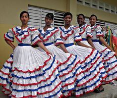 Dominican Republic Traditional Clothing | Traditional, Costume dress and Dance costumes on Pinterest Dominican Republic Clothing, Dominican Republic Outfits, Cuban Outfit, Hispanic Clothing, Dominican Culture, Don Pedro, Whatsapp Videos, Culture Day