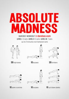 the workout poster shows how to do absolutes in different poses and positions