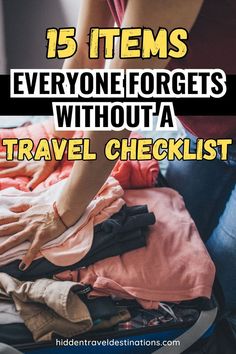 15 Most Forgotten Travel Items You Must Grab. Heading on your dream vacation? Make sure you don't leave behind these crucial packing essentials that can make or break your travel experience. From portable chargers to first aid kits, these travel necessity tips will keep your trip stress-free and fully prepared. Trip Necessities Travel Packing, Packing For Overseas Travel, Packing For International Travel, Personal Item Bag Travel Packing Lists, Traveling Must Haves, Packing For A Trip, International Travel Essentials, Luggage Packing