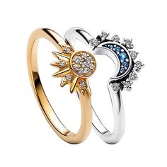 Sun And Moon Rhinestones Celestial Ring Set for Women Celestial Rings, Friendship Promise, Sun And Moon Ring, Celestial Sun And Moon, Sun And Moon Rings, Sun Ring, Celestial Ring, Celestial Sun, Costume Jewelry Rings