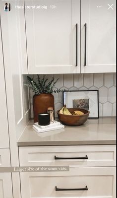 a bowl of bananas sitting on top of a counter