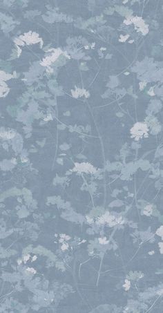 Flower Press Breathe Wallpaper | Blue | Graham & Brown