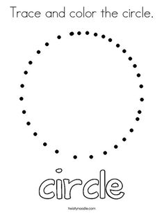 trace and color the circle worksheet for kids to practice letter recognition in english