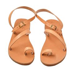 "\"Alpin\" Toe Ring Sandals Strappy Leather Sandals In Natural Raw Leather/Alessia's Sandals Made In Greece/Ankle Strappies Sandals With Leather Sole  Minimal and elegant, this pair will accompany you all the hours of the day creating an effortlessly chic look. Their natural color is completely raw which means that it has not been dyed and has not undergone any chemical processes. With the use of just a few weeks the color darkens from the sun and the temperature of course just like human skin. Toe Ring Sandals, Strappy Leather Sandals, Raw Leather, Sandals Strappy, Beautiful Sandals, Stylish Sandals, Toe Ring, Slingbacks, Rose Gold Color