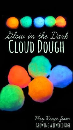 glow in the dark cloud dough recipe for growing a jeweled rose by mary reese