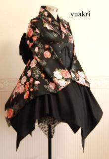 Steampunk Japan, Exotic Fashion, Themed Outfits, Kimono Dress, Gothic Lolita