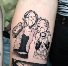 a couple of people that are on the arm