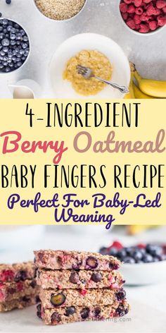 four ingredient berry oatmeal baby finger recipe