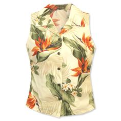 sienna hawaiian sleeveless blouse Monica Geller, Bird Of Paradise, Tropical Island, Plus Size Shopping