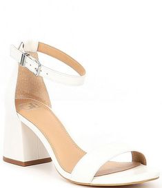 GB Block-Party Leather Two-Piece Sandals | Dillard's Hoco Shoes, Cute Shoes Heels, Block Sandals, Prom Heels, Block Party, Strap Shoes, Dress Sandals, Dillard's, Styles Fashion