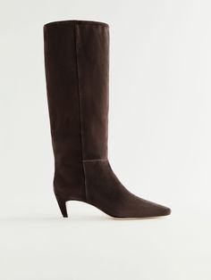 Knee deep. The Remy is a slim fit, knee high boot with a slim square toe. Materials vary by color. Runs tight through the calves. Mango Heels, Winter Shoe Trends, Free People Boots, Suede Ballet Flats, Knee Boot, Slingback Shoes, Pull On Boots, Designer Boots, Winter Shoes