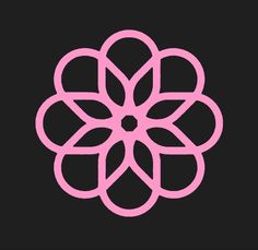 a pink flower on a black background with the word's logo in the middle