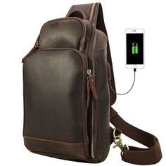 Chest Pack, Ipad Bag, Leather Weekender, Weekend Travel Bags, Shoulder Backpack, Sling Bags, Leather Coin Purse, Crazy Horse, Shoulder Messenger Bag