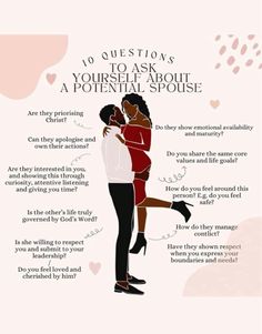 two people hugging each other with the words, 10 questions to ask about a potential house