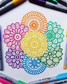 the coloring book is full of colorful flowers