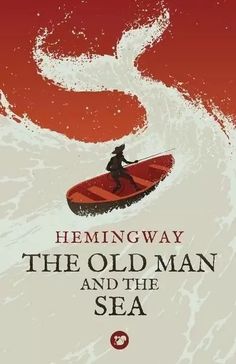 the old man and the sea by hemingway book cover art print poster design