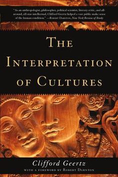 the book cover for the interpretation of culture