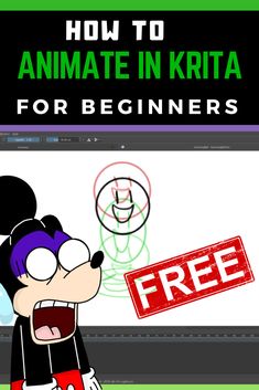 how to animation in kritaa for beginners with pictures and text overlay