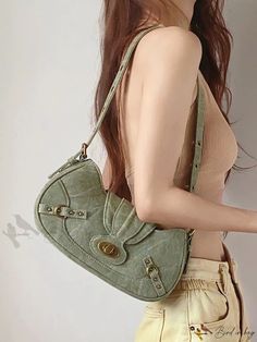 Bird in Bag - Canvas Shoulder Bag - Fashionable Design Bag Canvas, Canvas Shoulder Bag, Bird In Bag, Bag Bag, Hobo Bag, Polyester Material, Army Green, Shoulder Bag, Canvas