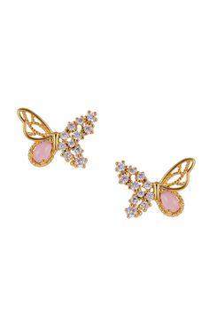 Rue Gembon Briane Gold Butterfly Earrings Jewelry Fashion Trends, Midi Rings, Jewelry Essentials, Latest Jewellery