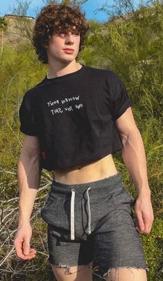 Men In Crop Tops, Men Crop Top, Crop Top Guy, Crop Top Boys, Mens Crop Tops, Crop Top Men, Male Crop Top, Boy Instagram