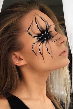 Carnaval Make-up, Spider Makeup, Make Up Diy, Makeup Zombie, Halloween Make-up Looks, Halloweenský Makeup, Cool Halloween Makeup, Spider Halloween, Halloween Makeup Scary