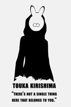 a black and white poster with the words tokka kirshmaa there's not a single thing here that belongs to you