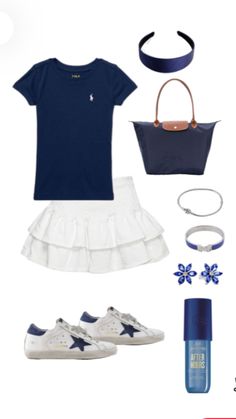 School Summer Outfits Aesthetic, Classy Blue Outfit, Shein Stockholm Style, Summer Stockholm Outfits, Stockholm Style Summer Fits, Stockholm Girl Outfits, Outfit Bleu Marine, Stockholm Outfit Ideas, Stockholm Summer Outfit