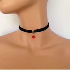 Heart Choker Necklace Make An Offer Or Bundle For Huge Discount Ribbon Choker Necklace, Ribbon Choker, Heart Choker Necklace, Calligraphy For Beginners, Heart Choker, Red Jewelry, Jewelry Choker, Diy Necklace, Dolls Kill