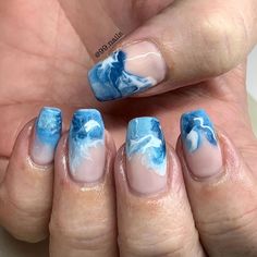 The Best Nail Designs, Boring Nails, Halloween Nail Ideas, Best Nail Designs, Purple Acrylic, Blue Acrylic Nails, Tropical Holiday, Based On Your Zodiac Sign