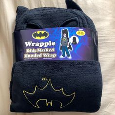 New With Tags Dc Comics Batman Wrappie Kids Masked Hooded Wrap Great For Halloween Wrap Size 40” X 52” Black Retail $40 Black Hooded Costume For Winter, Black Hooded Winter Costume, Batman Costume For Girls, Batgirl Halloween, Batgirl Halloween Costume, Wonder Woman Halloween Costume, Superman Boy, Batman Girl, Halloween Costumes For Sale