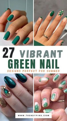 In this article are the most beautiful and amazing spring nail designs and colors that you can’t help but copy. #naildesigns #nailart #winternails #fallnails #amazingnails #fallnails #gelnails #acrylicnails #year #halloween #christmas #nailsideas2024 #nailtrends #nailtrend2024 Fall Leaves Nail Art, Nails Extension, Creative Nail Art, Emerald Nails, Chic Nail Designs, Neon Green Nails, Pastel Nails Designs, Green Nail