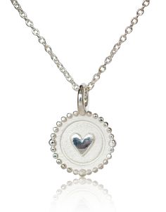 ~~ Charming Heart Charm Necklace ~~ A symbol of love, the heart charm is a piece of enduring fine jewelry to wear everyday, forever. Choose your favorite charm, or build a charm necklace. With fine feminine details, your charms bring love and happiness wherever she goes. The fine collection is designed and created as an heirloom to treasure - elegant, meaningful, and all around spectacular. Fine Sterling Silver Proudly Crafted Entirely in the USA. ~~ Shop all silver and 14k Gold Charm Collection Heart Necklace Silver, Mom Pendant, Mother Necklace, Charm Collection, Feminine Details, Necklace Heart, Mothers Necklace, Silver Heart Necklace, Gold Charm