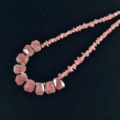 Rhodochrosite gemstone necklace/ pink/ natural/ gemstone/ | Etsy Pink Healing Faceted Bead Necklaces, Healing Pink Faceted Bead Necklaces, Pink Natural Gemstones For Jewelry Making, Pink Faceted Beads Necklace For Healing, Pink Natural Stones For Jewelry Making, Spiritual Pink Opal Gemstone Necklace, Handmade Pink Tourmaline Necklaces, Handmade Pink Tourmaline Necklace, Rhodochrosite Necklace