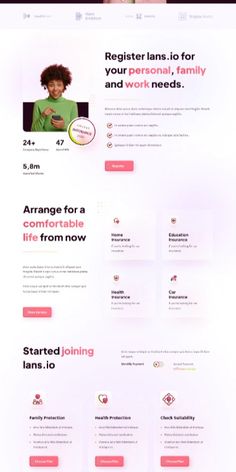 the landing page for a website that is designed to look like it has been created