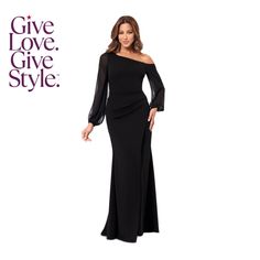 in stock Sheer Sleeve Dress, Sheer Sleeves, One Shoulder, Dresses With Sleeves, Black Dress, Black