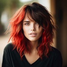 30 Wolf Cuts With Highlights | HairAide Ombre Haur, Choppy Wolf Cut, Wolf Cut For Long Hair, Wolf Cuts, Edgy Hair Color, Wolf Haircut, Edgy Haircuts, Wolf Cut, Edgy Hair