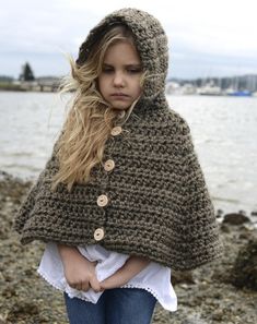 Stoyne Cape Crochet pattern by The Velvet Acorn Cape Au Crochet, Crochet Poncho Kids, Velvet Acorn, Crochet Baby Poncho, Poncho Au Crochet, Crochet Cape, Cape Pattern, Haken Baby, Chale Crochet