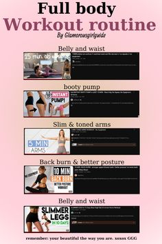 the full body workout routine is shown in this image, with instructions for how to do it