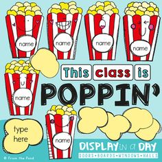 this class is poppin'n display in one day with popcorns and movie tickets