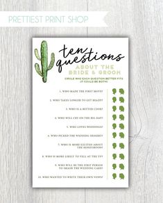 a printable wedding game for guests to play