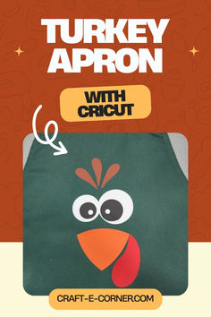 the turkey apron with cricut craft - e - conferoom is on sale