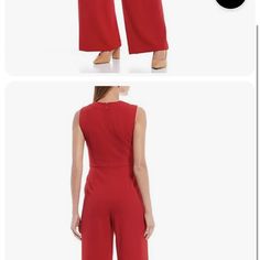 From Calvin Klein, This Jumpsuit Features: Round Neckline Sleeveless Cut Out Details Side Pockets Straight Hemline Back Zipper Closure Approx. 33" Inseam Polyester/Spandex Dry Clean Imported. Spring Chic Calvin Klein Jumpsuits And Rompers, Calvin Klein Summer Workwear Jumpsuits And Rompers, Calvin Klein Summer Jumpsuits And Rompers For Work, Chic Calvin Klein Summer Jumpsuits And Rompers, Chic Calvin Klein Jumpsuits And Rompers For Summer, Calvin Klein Fitted Jumpsuits For Work, Calvin Klein Fitted Jumpsuits And Rompers For Work, Chic Calvin Klein Workwear Jumpsuits, Calvin Klein Fitted Workwear Jumpsuits And Rompers