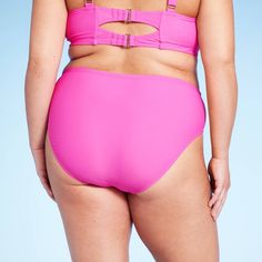 Mid-rise bikini bottom from Wild Fable™ in pink. Made from soft fabric with spandex and full lining for stretchy comfort in and out of the water. Hipster style with medium coverage finishes off the stylish look. If you're not satisfied with any Target Owned Brand item, return it within one year with a receipt for an exchange or a refund. Wild Fable™: A look for every story. Pink Nylon Tankini For Poolside, High Waist Stretch Pink Swim Skirt, High-waist Stretch Pink Swim Skirt, Pink Tankini For Beach With Brief Bottom, Pink Brief Tankini For Beach, Pink Brief Tankini For Vacation, Pink Stretch High Waist Swimwear, Pink High Waist Stretch Swimwear, Pink Seamless Bottoms For Sunbathing