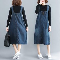 Introducing the Women's Loose Jean Dress, a fresh take on fashion with the New Fashion Suspender Denim Overall Bib Dress. This pinafore-style dress combines casual charm with a loose, comfortable fit, ideal for everyday wear. The suspender straps add a playful touch, perfect for layering over your favorite tops for a stylish ensemble. Embrace versatility and comfort with this must-have denim piece that pairs effortlessly with sneakers or sandals. #DenimDress #AffiliateLink Denim Sundress, Denim Suspenders, Bib Dress, Women's A Line Dresses, Denim Overall Dress, Suspender Skirt, Denim And Lace, Pinafore Dress, Overall Dress